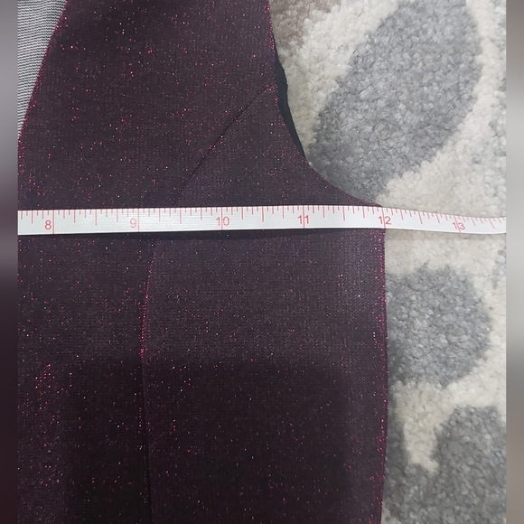 ASOS Plunge Neckline Sleevless Cocktail Dress Sz 0 Going Out Metallic Wine Dress - Picture 9 of 15